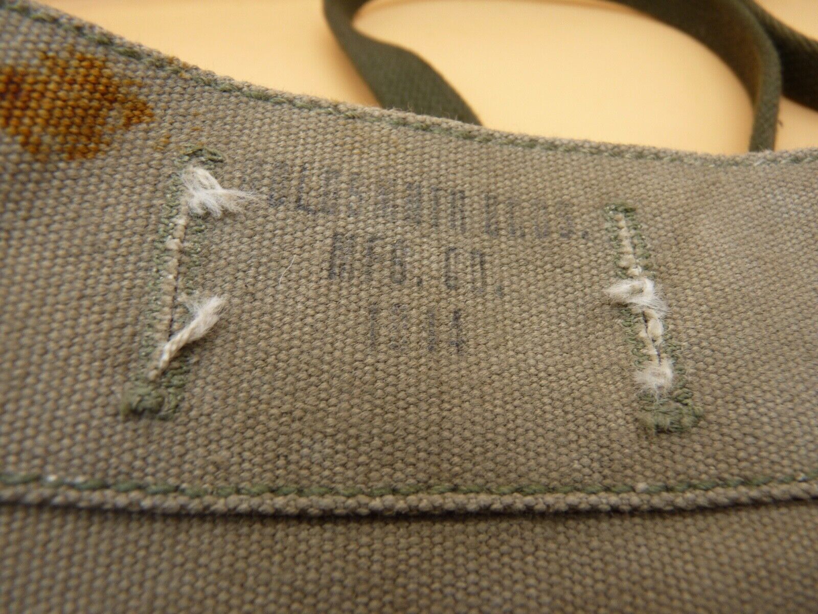 Original WW2 US Army M1928 Haversack Pack Tail - 1944 Dated - The Militaria Shop