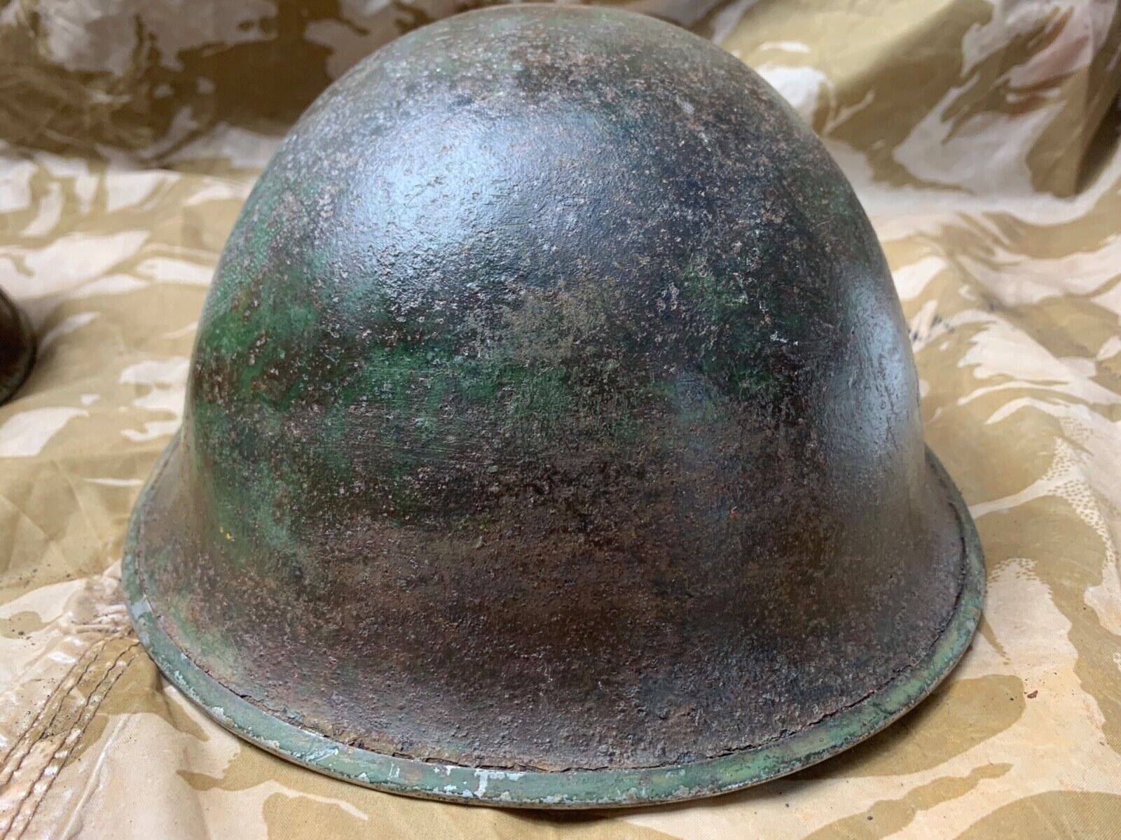 WW2 Mk3 High Rivet Turtle - British / Canadian Army Helmet - Nice Original - The Militaria Shop