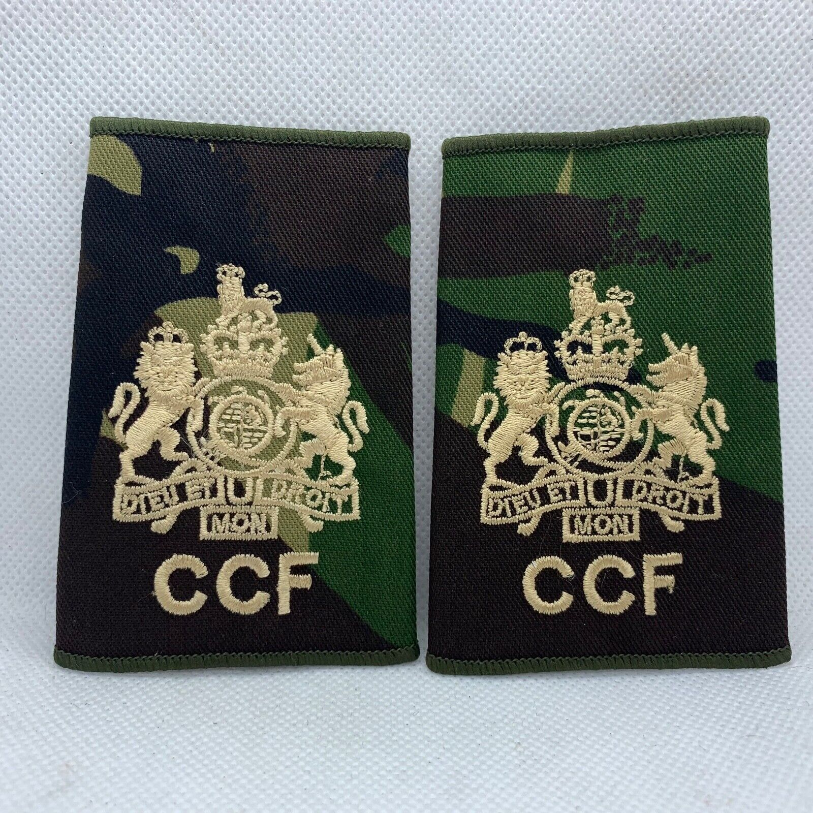 CCF DPM Camo Rank Slides / Epaulette Pair Genuine British Army - NEW - The Militaria Shop