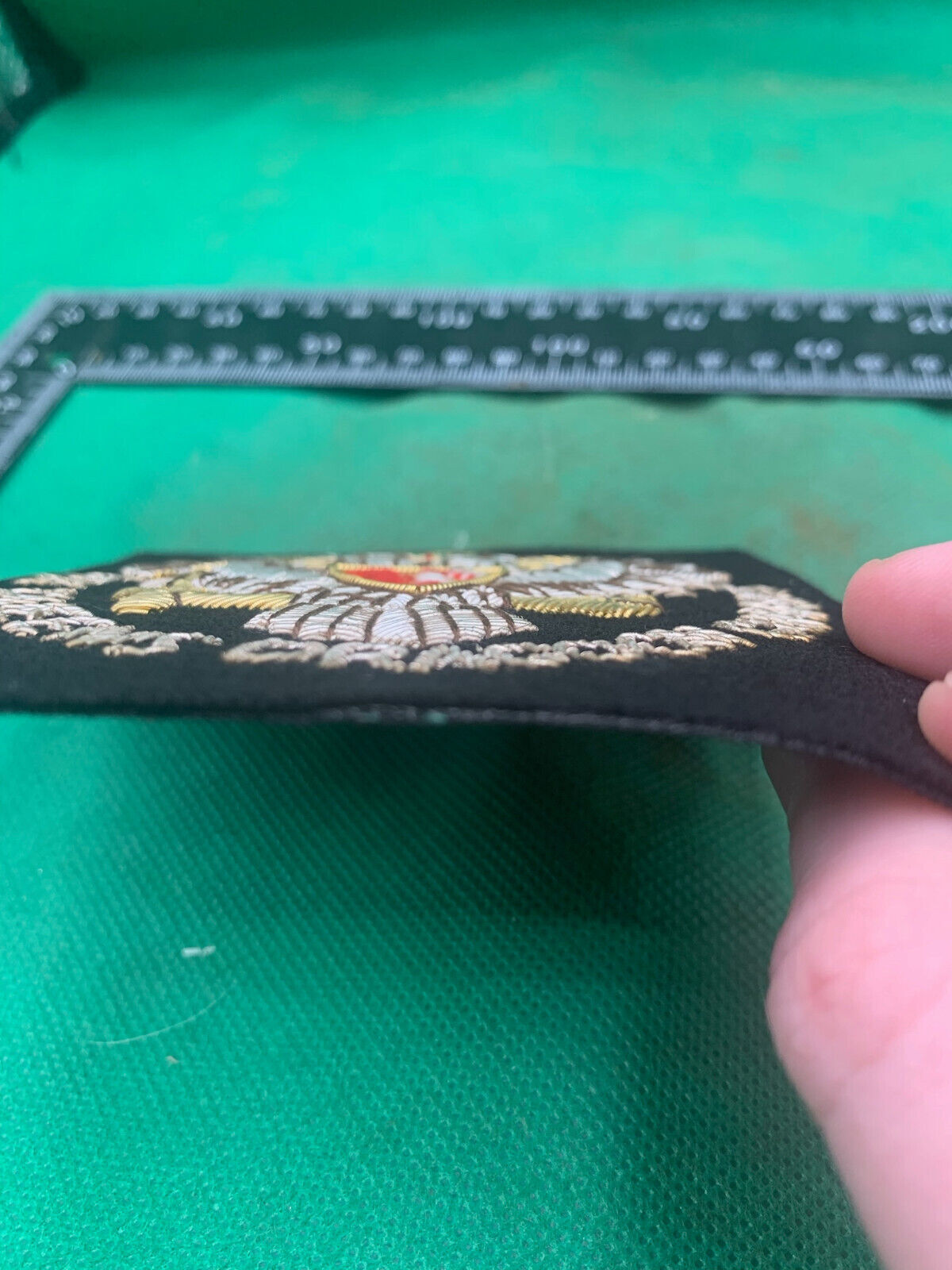 British Army Bullion Embroidered Blazer Badge - 1st Queen's Dragoon Guards - The Militaria Shop