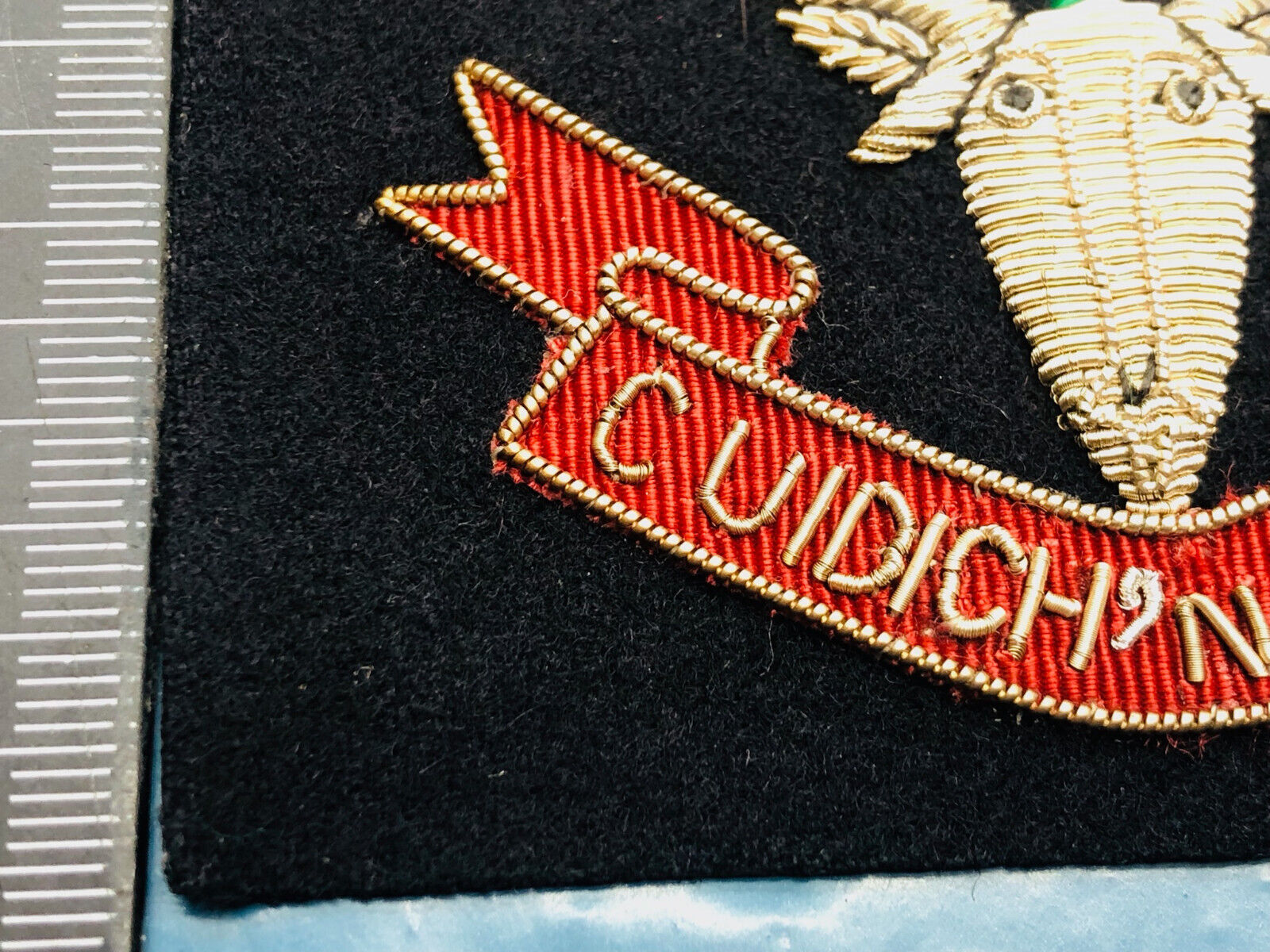 British Army Bullion Embroidered Blazer Badge - Queen's Own Highland Regime - The Militaria Shop