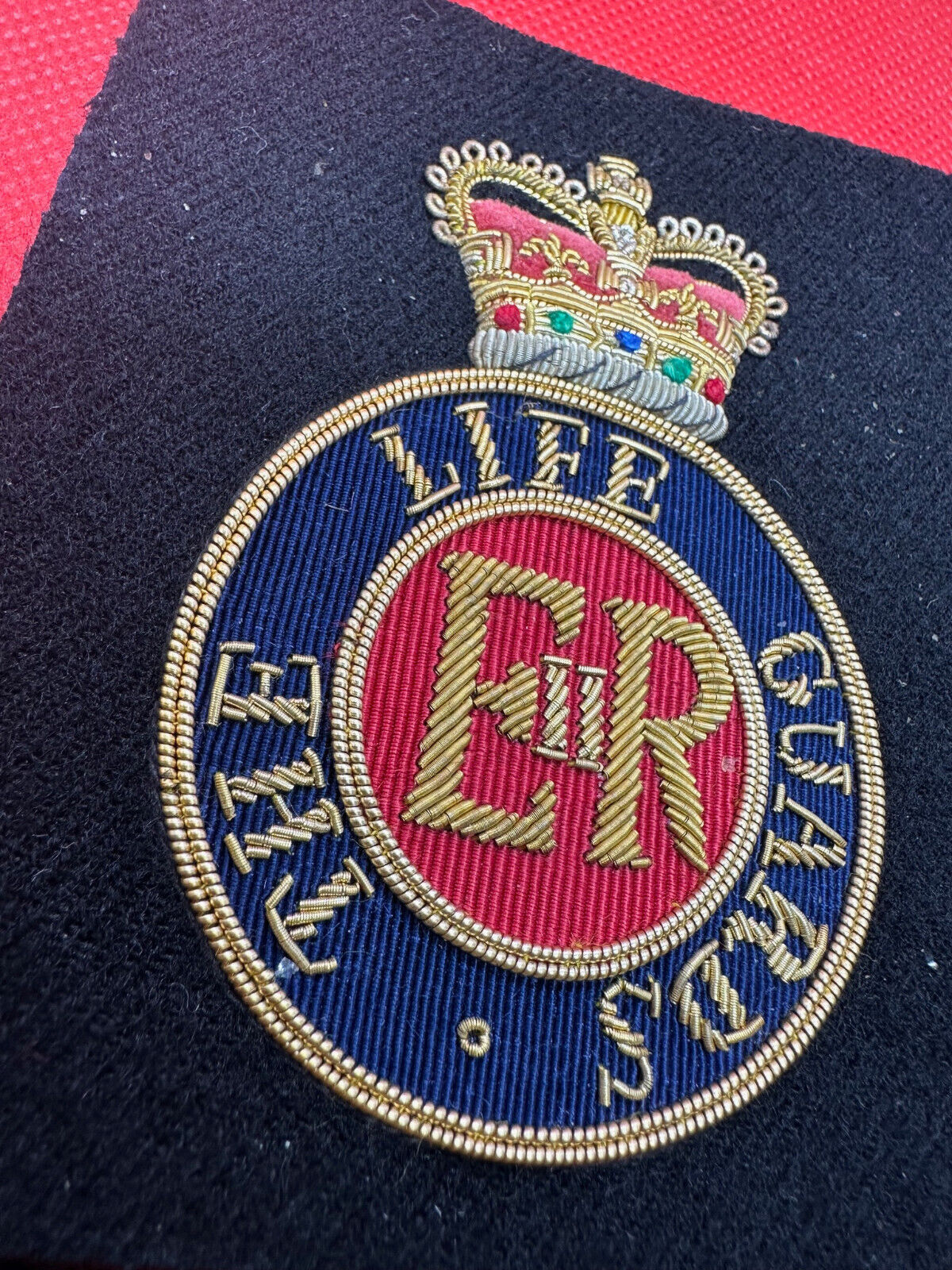 British Army Bullion Embroidered Blazer Badge - The Life Guards - Queen's C - The Militaria Shop