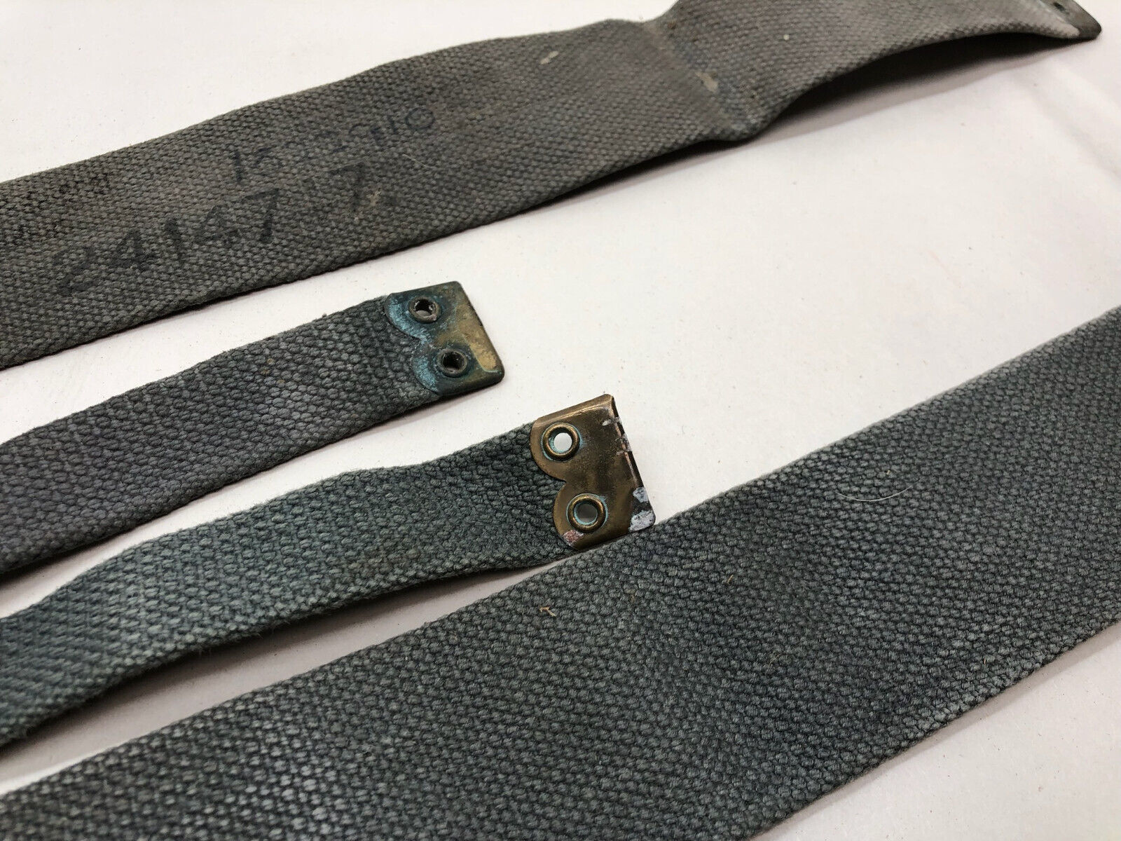 Original WW2 British Royal Air Force Blue 37 Pattern L Strap Set - The Militaria Shop