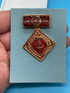 Genuine East German DDR Collective Socialist Work Labor Badge White Box - The Militaria Shop