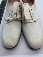 Original WW2 British Army Women's White Summer Shoes - ATS WAAF - Size 240 - The Militaria Shop