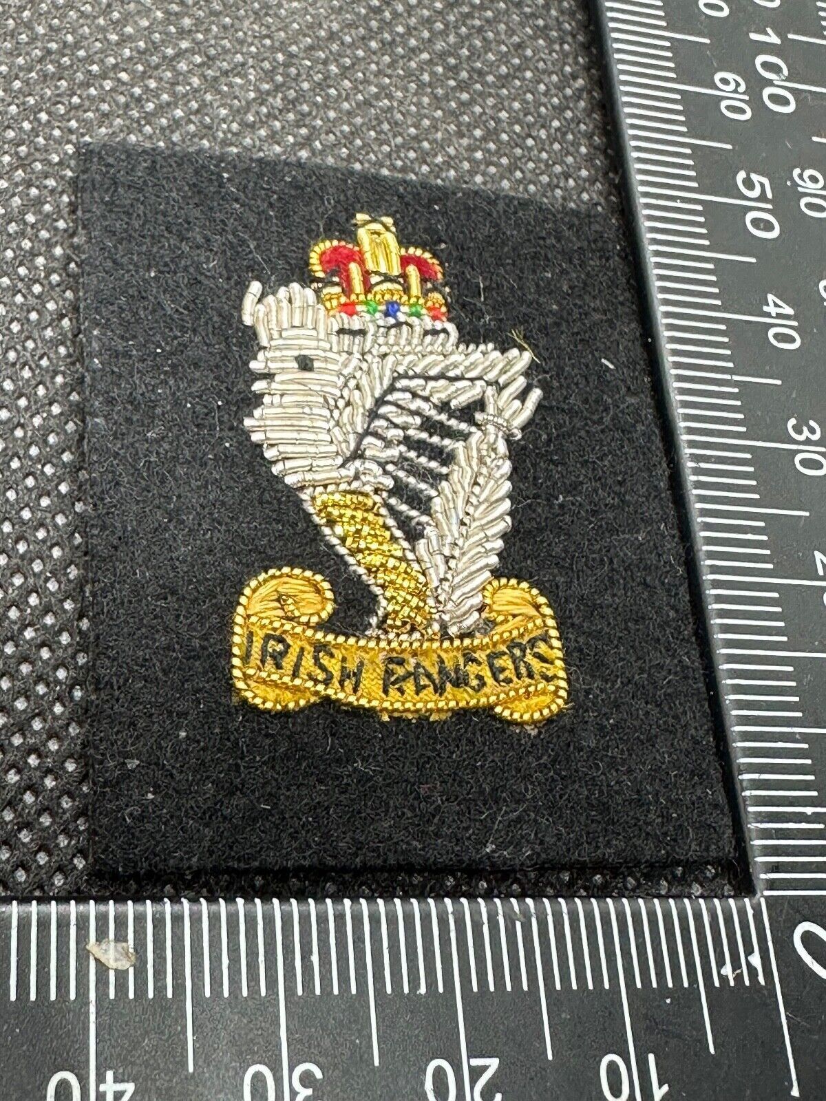 British Royal Irish Rifles Corps Bullion Cap / Beret / Blazer Badge - UK Made - The Militaria Shop