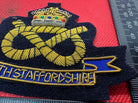 British Army Bullion Embroidered Blazer Badge - South Staffordshire Regiment KC - The Militaria Shop