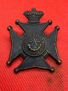 Victorian Crown The King's Royal Rifle Corps Blackened Cap Badge - The Militaria Shop