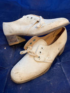Original WW2 British Army Women's White Summer Shoes - ATS WAAF - Size 225s - The Militaria Shop