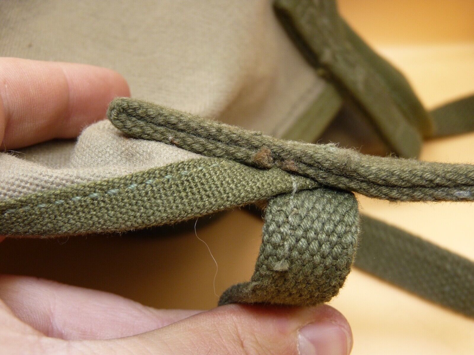 Original WW2 US Army M1928 Haversack Pack Tail - 1944 Dated - The Militaria Shop