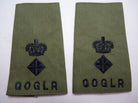 QOGLR OD Green Rank Slides / Epaulette Pair Genuine British Army - NEW - The Militaria Shop