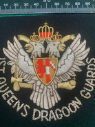 British Army Bullion Embroidered Blazer Badge - 1st Queen's Dragoon Guards - The Militaria Shop