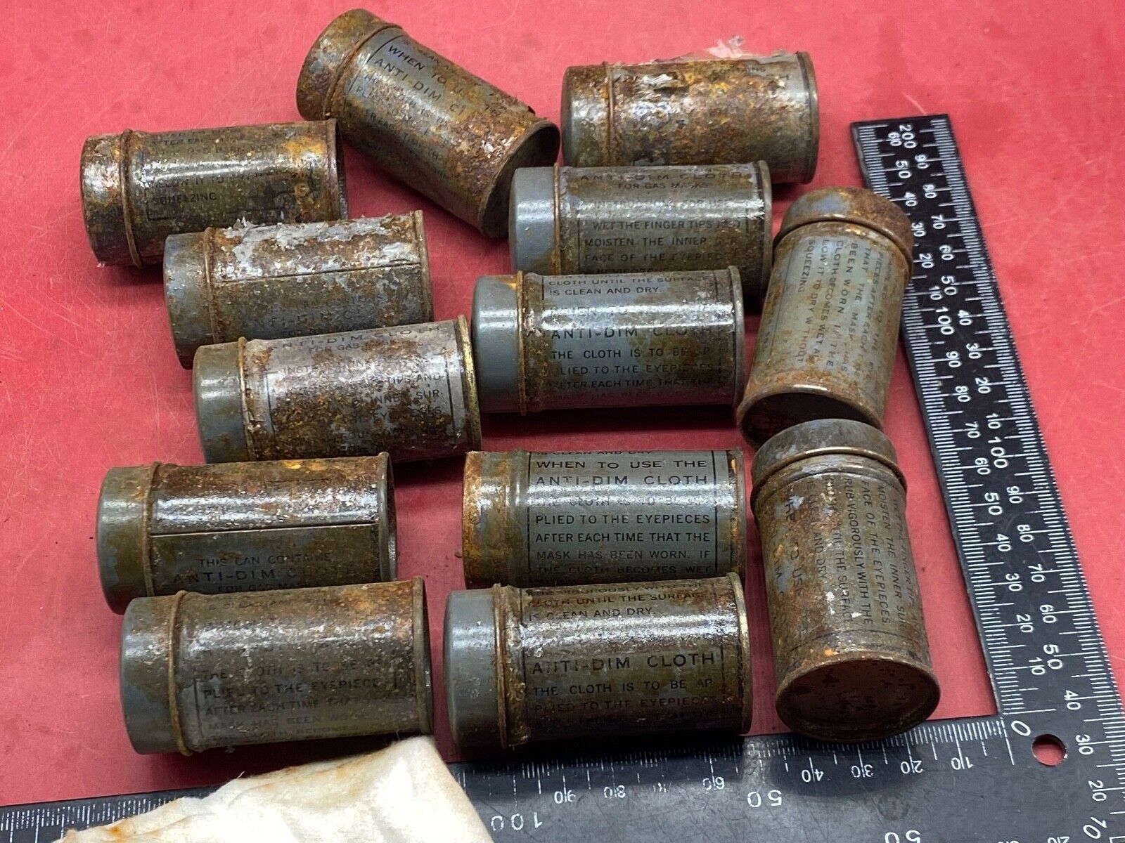Original WW2 US Army Anti-Dim Cloth in Tin - One Per Purchase - Storage Worn - The Militaria Shop