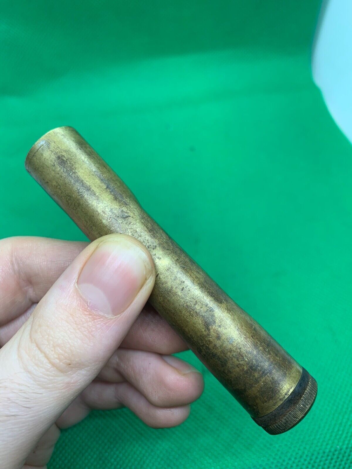 Original WW1 / WW2 British Army SMLE Lee Enfield Rifle Brass Oil Bottle - The Militaria Shop