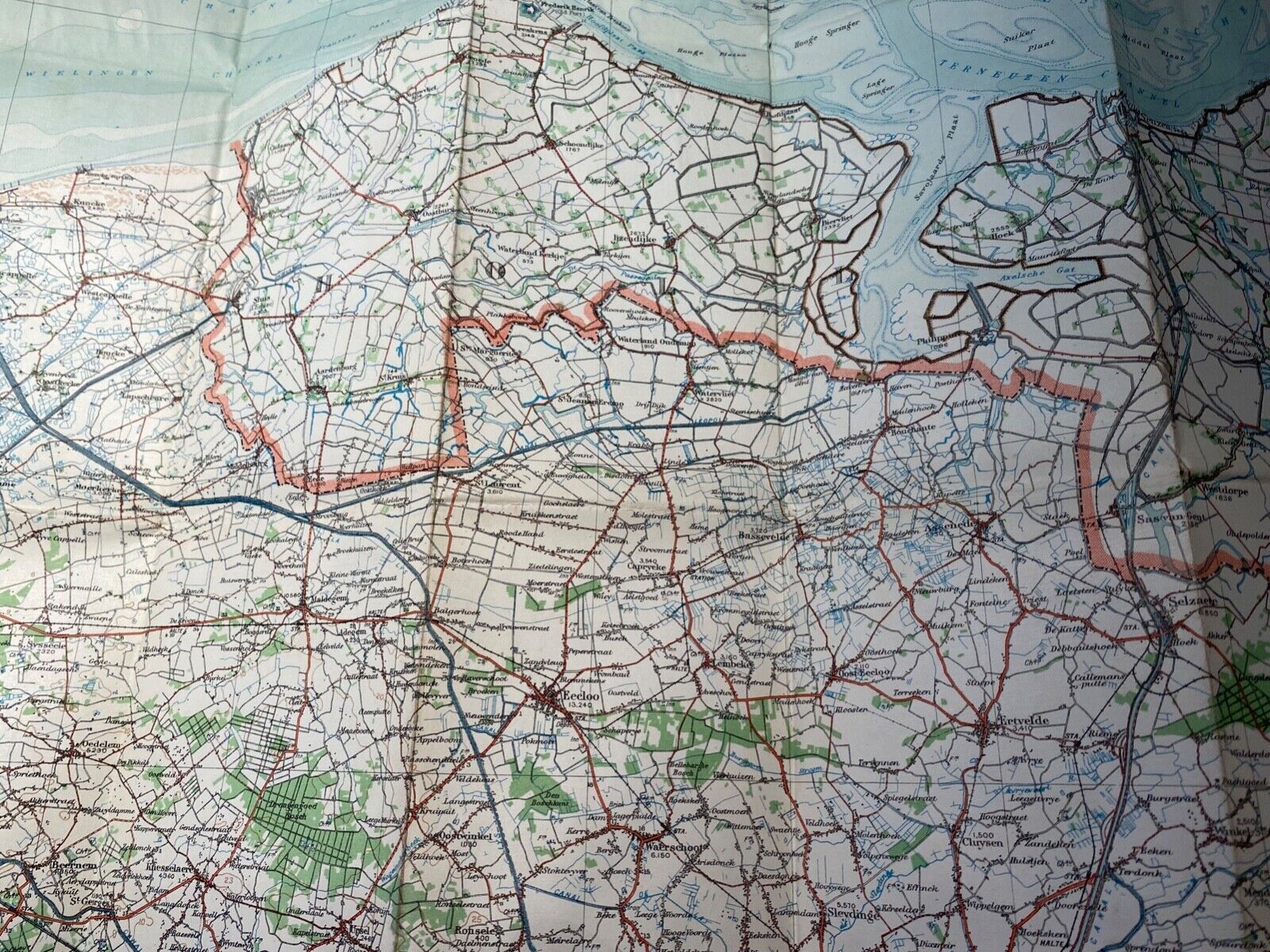 WW1 Era British Army General Staff Map of GHENT in Belgium. Original Map - The Militaria Shop