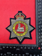 British Army Bullion Embroidered Blazer Badge -Manchester Regiment - Kings Crown - The Militaria Shop