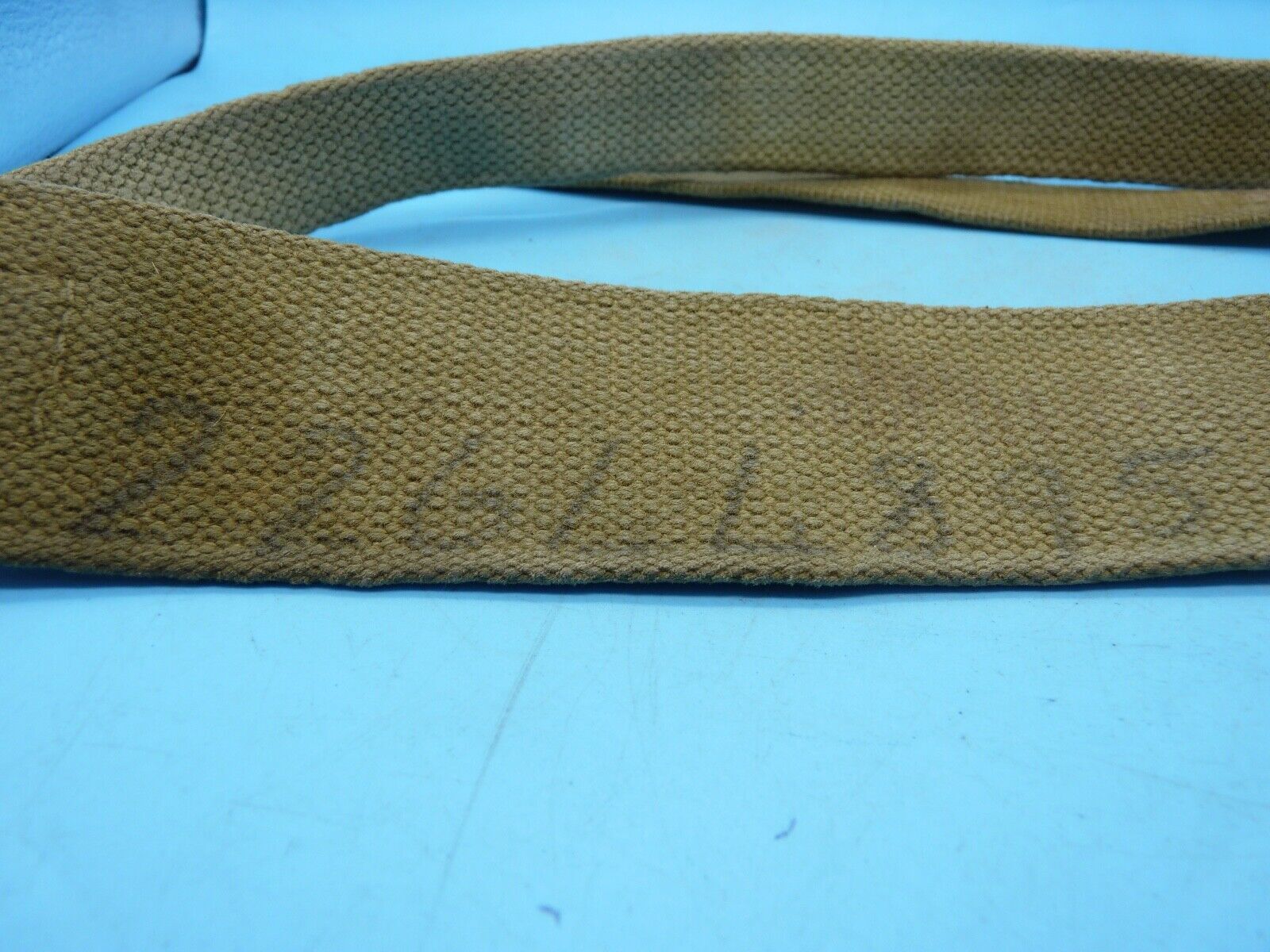Original WW2 British Army 37 Pattern Canvass Shoulder Strap / Cross Strap - The Militaria Shop