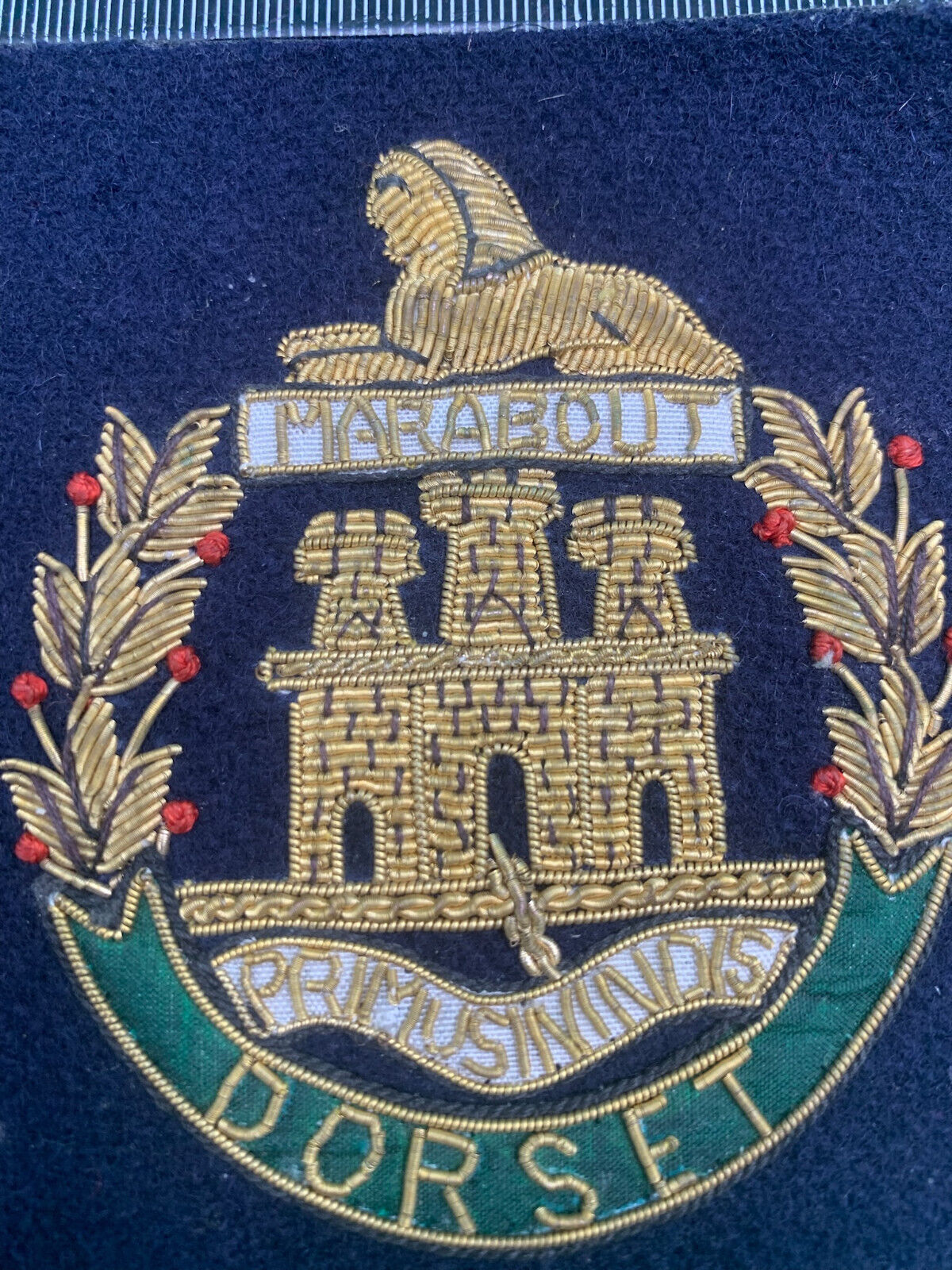 British Army Bullion Embroidered Blazer Badge - Dorset Regiment - The Militaria Shop