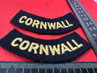 Original WW2 British Home Front Civil Defence Cornwall Shoulder Titles - The Militaria Shop