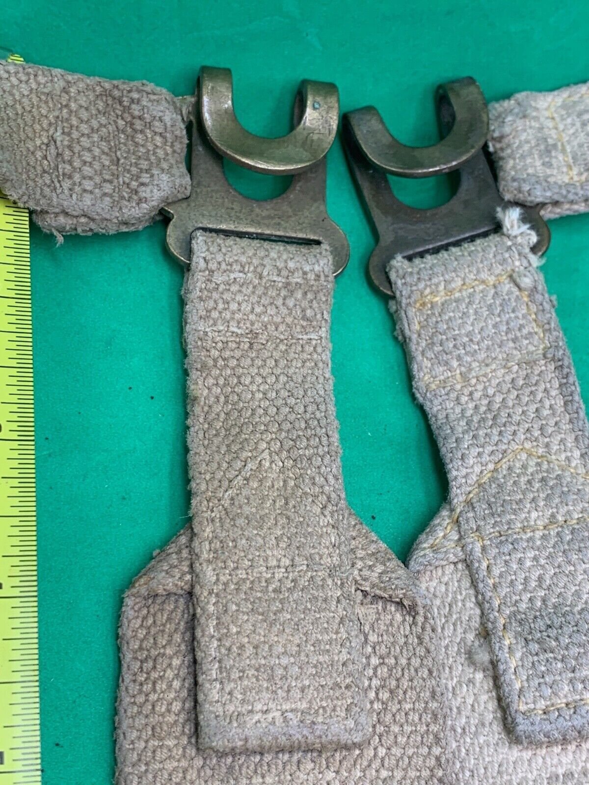 Original WW2 Pattern British Army L Straps Pair - 37 Pattern Webbing Haversack - The Militaria Shop