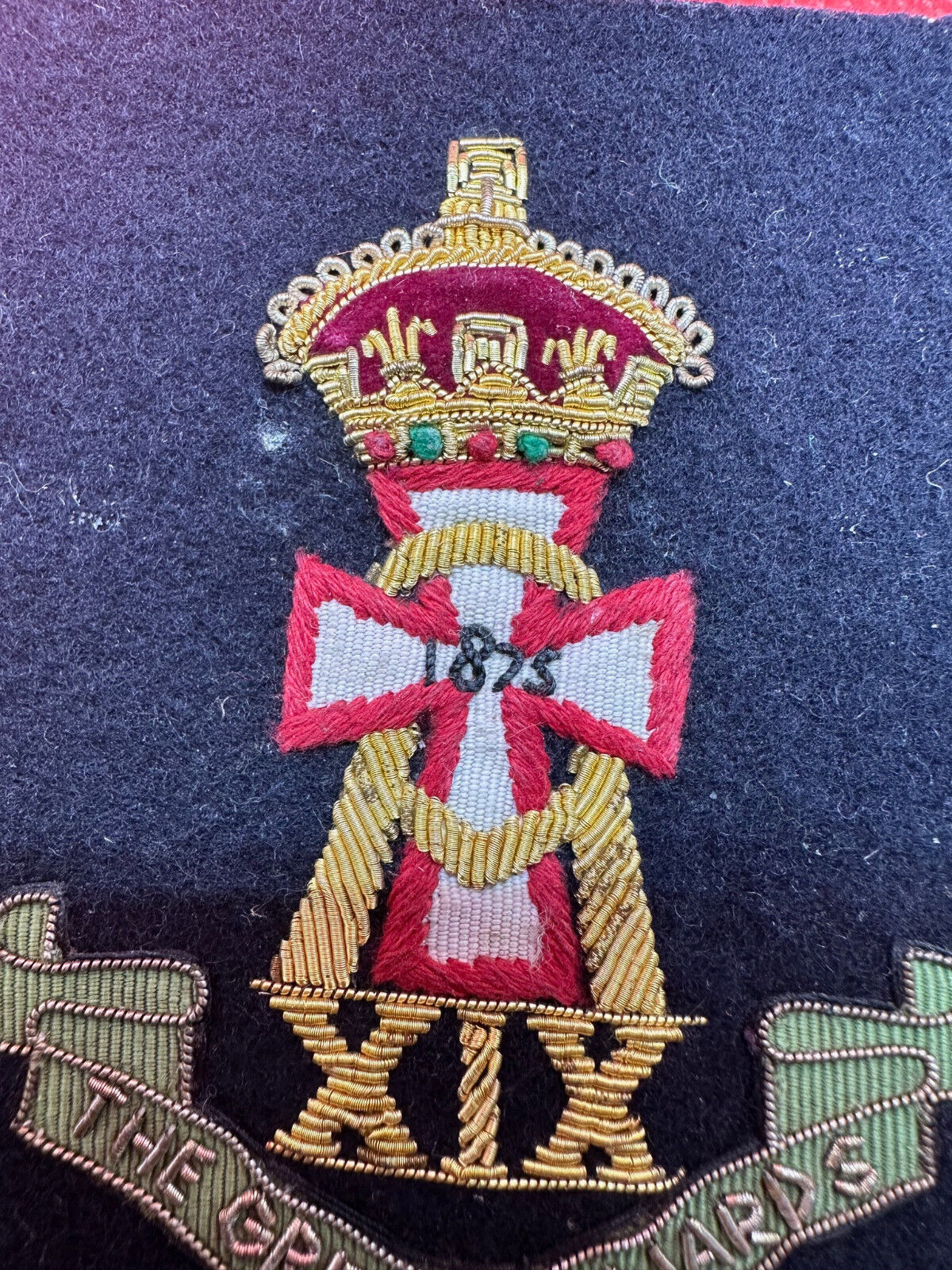 British Army Bullion Embroidered Blazer Badge - The Green Howards - King's - The Militaria Shop
