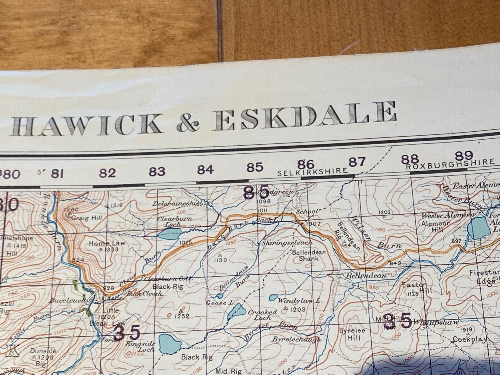 Large WW2 British Army - 1933 dated General Staff map of HARWICK & ESKDALE. - The Militaria Shop