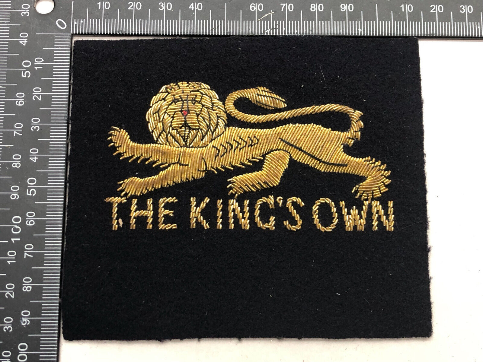 British Army Bullion Embroidered Blazer Badge - The King's Own Regiment - The Militaria Shop