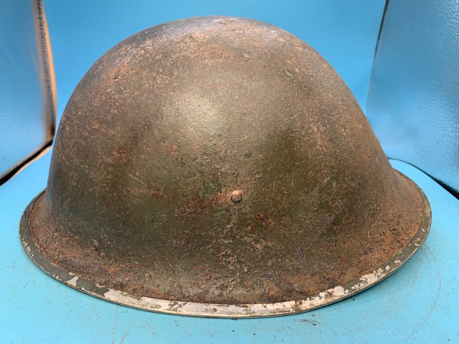 WW2 Mk3 High Rivet Turtle - British / Canadian Army Helmet - Good Original - The Militaria Shop