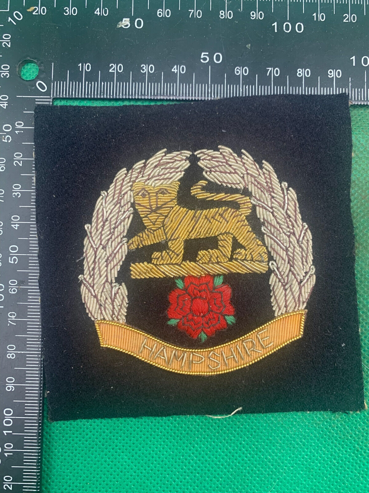British Army Bullion Embroidered Blazer Badge - Hampshire Regiment - The Militaria Shop