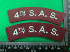 British Army 4th SAS Special Air Service Shoulder Title Pair - The Militaria Shop
