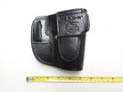 Brown Leather Pistol Holster Belt Mounted - Don Hume - M724 - The Militaria Shop