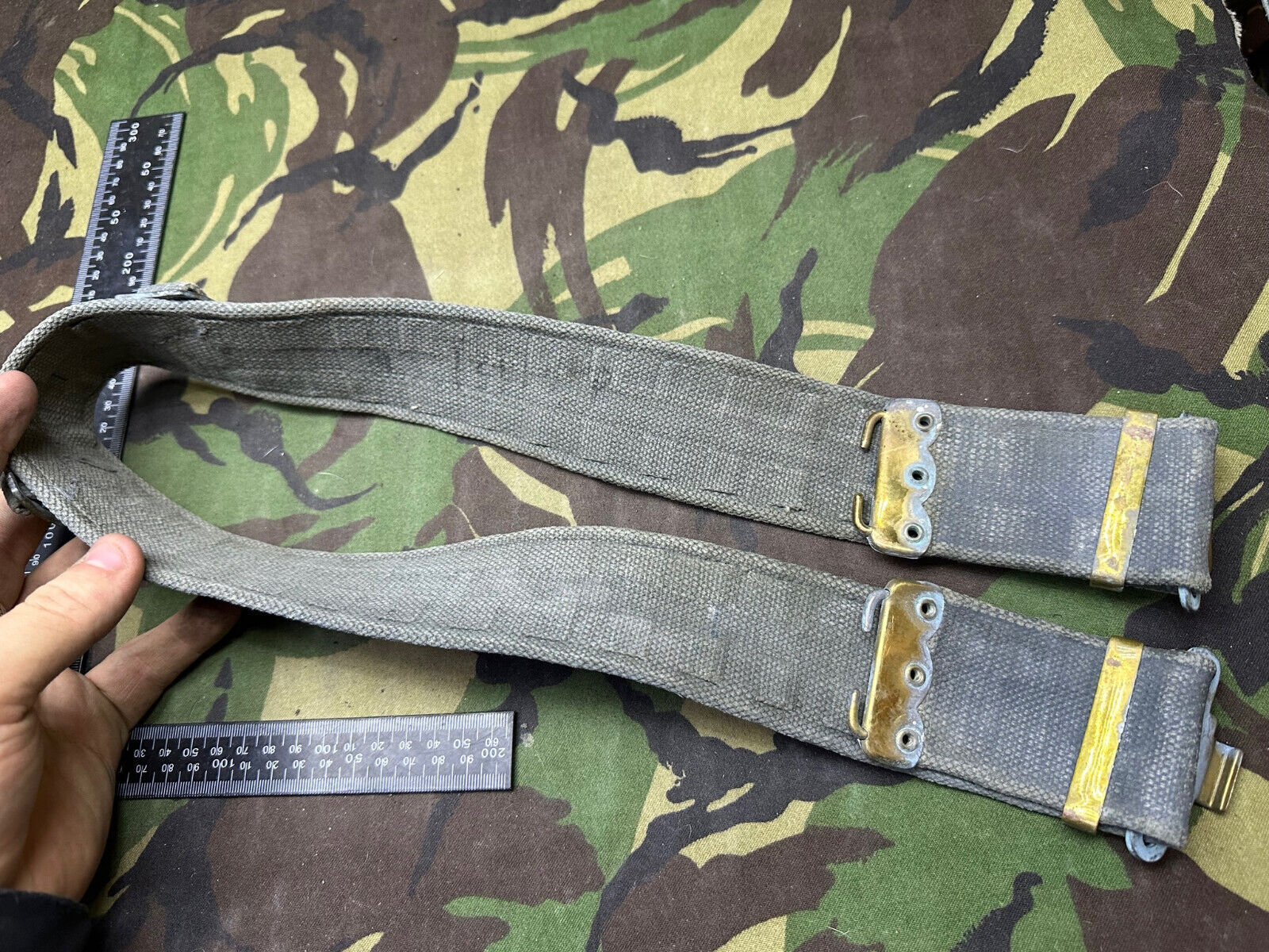 Original British Royal Air Force RAF Blue WW2 37 Pattern Belt - 38" Waist M - The Militaria Shop