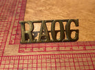 A nice WW1 British Army " RAOC " ROYAL ARMY ORDNANCE CORPS brass shoul - The Militaria Shop