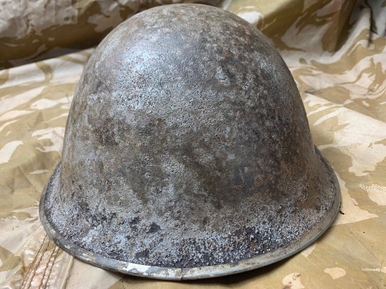 WW2 Mk3 High Rivet Turtle - British / Canadian Army Helmet - Nice Original - The Militaria Shop
