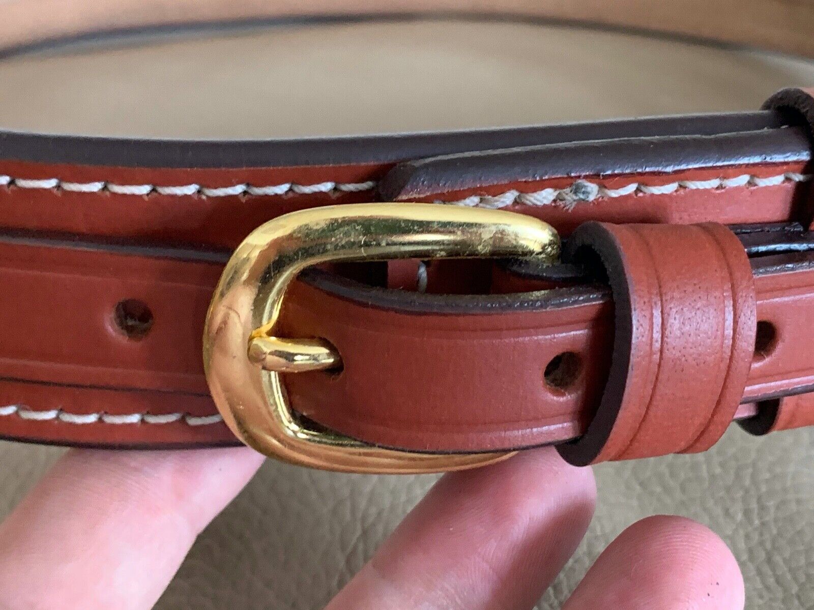 TWBC Brown Leather Pistol Police Belt - Varied Sizes - Hidden Coin Compartment - The Militaria Shop