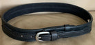 TWBC Black Leather Pistol Police Belt - Varied Sizes - Hidden Coin Compartment - The Militaria Shop