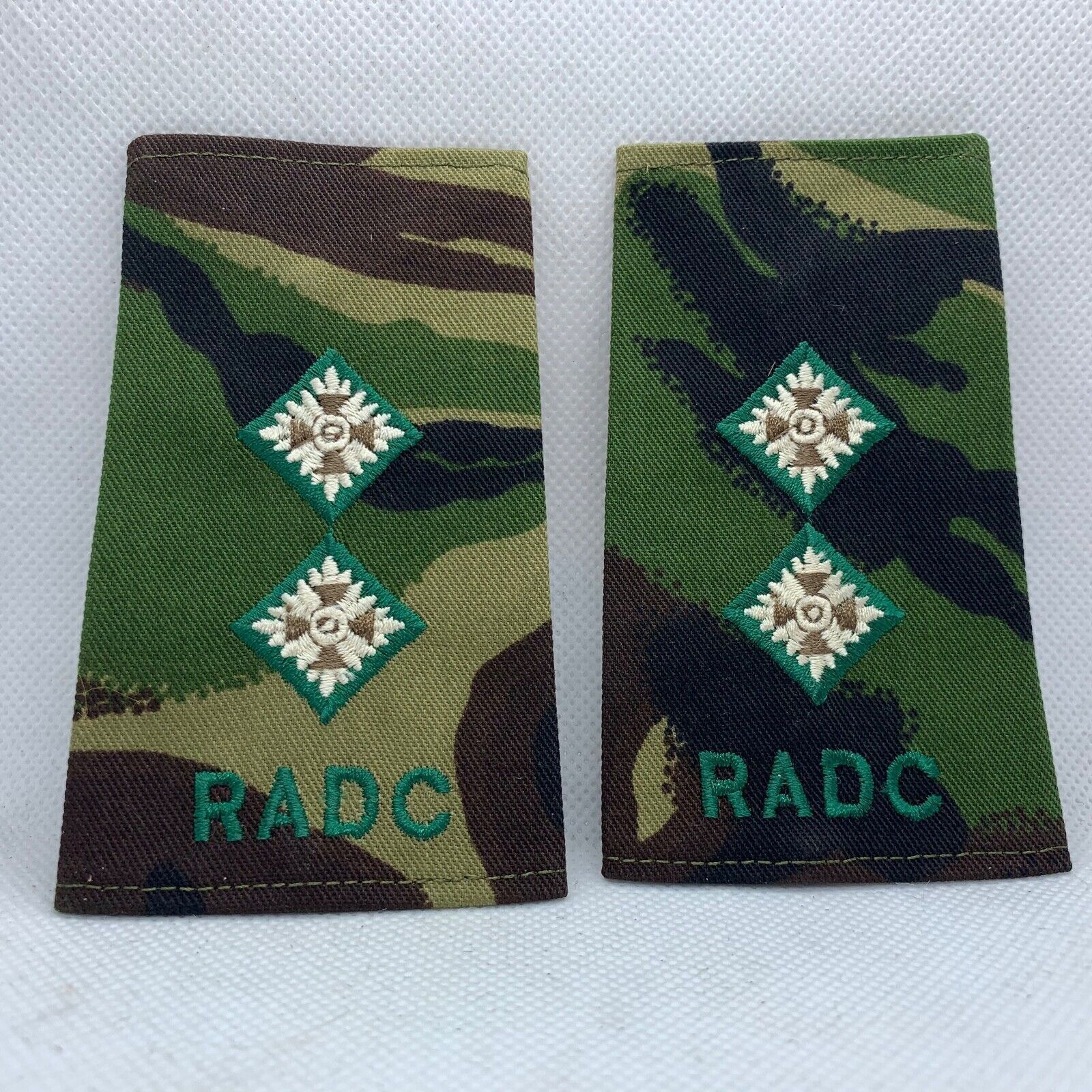 RADC Army Dental Corps Rank Slides / Epaulette Pair Genuine British Army - NEW - The Militaria Shop