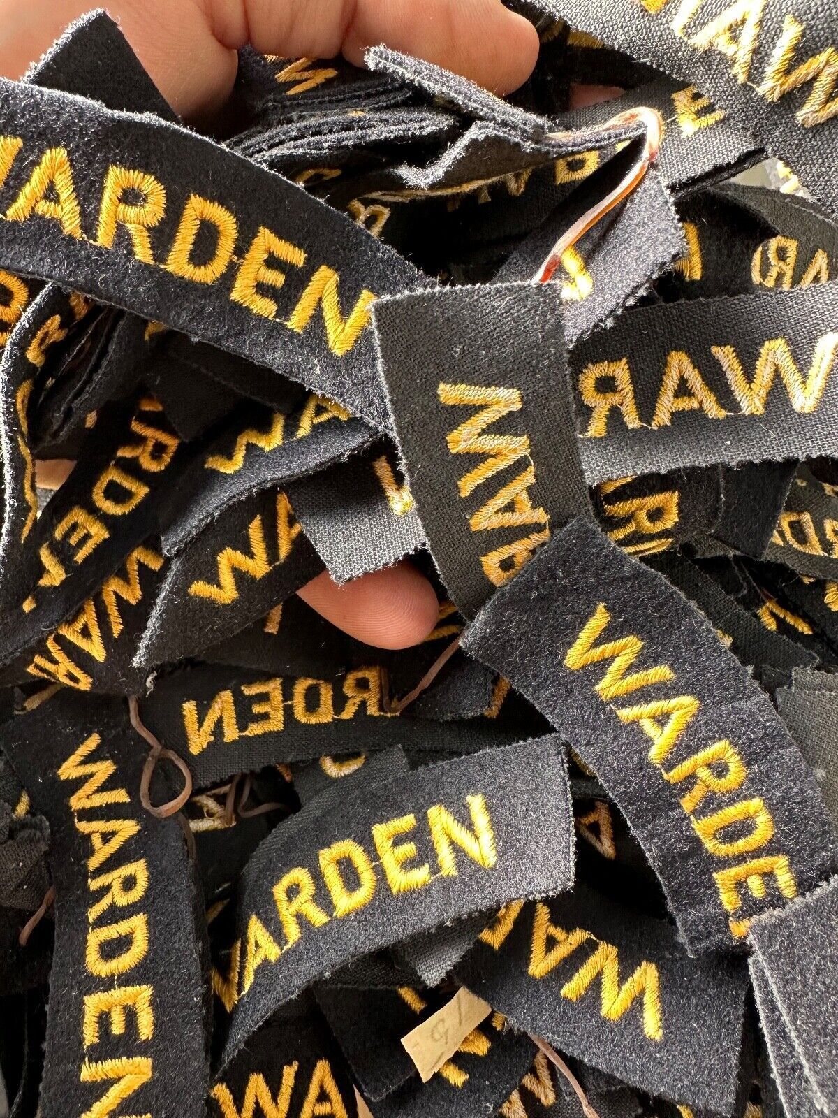 1 Pair of Original WW2 British Home Front Civil Defence Warden Shoulder Titles - The Militaria Shop
