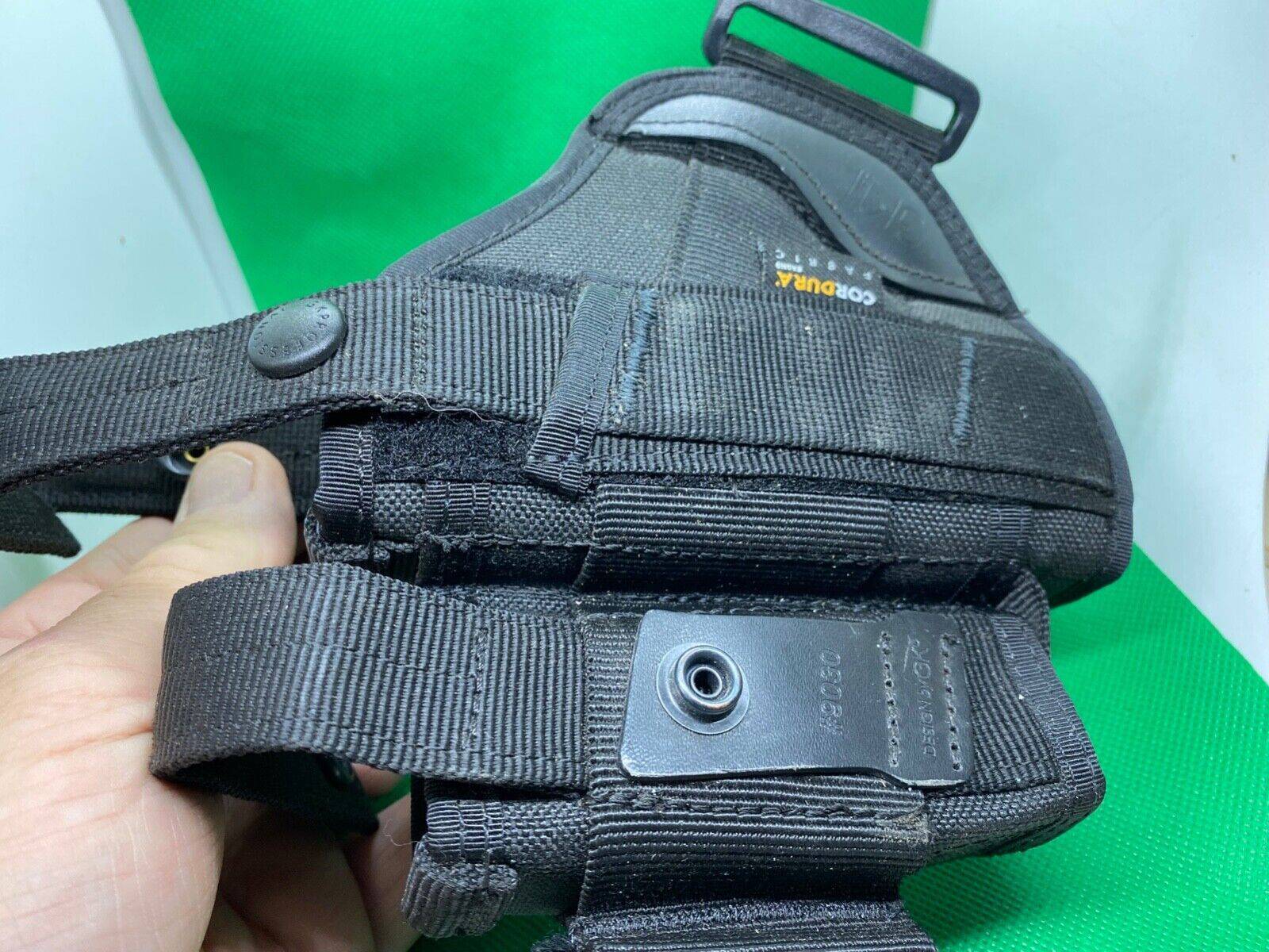 Black Fabric Tactical Belt Mounted Pistol Holster - Cordura - Ideal for Airsoft - The Militaria Shop