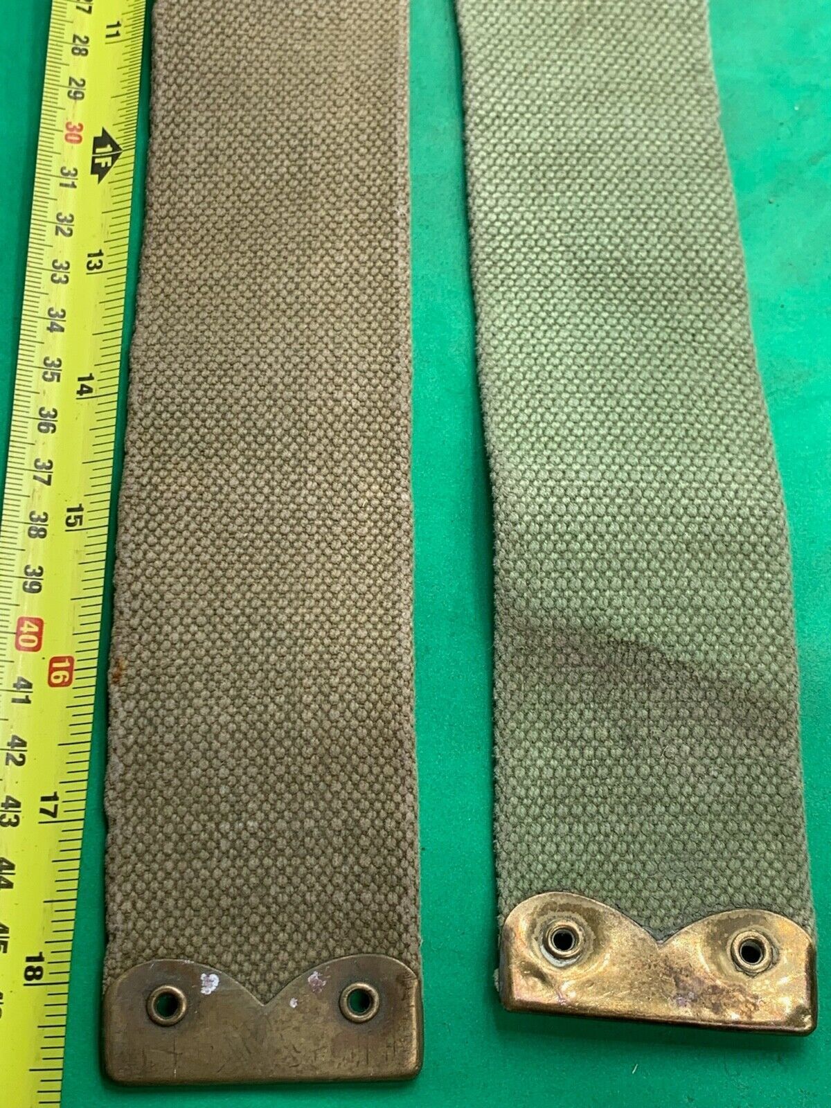 Original WW2 Pattern British Army L Straps Pair - 37 Pattern Webbing Haversack - The Militaria Shop