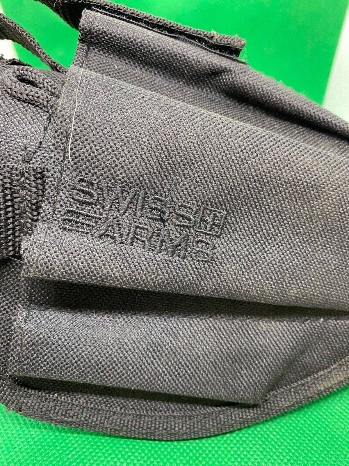 Black Fabric Tactical Belt Mounted SWISS ARMS Pistol Holster. Great for Airsoft - The Militaria Shop
