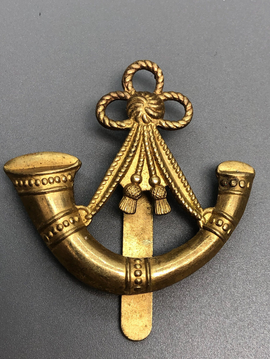 Original WW2 Light Infantry Regiment Cap Badge - The Militaria Shop