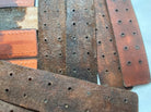 WW2 German Army belt leather fastening strip. Brown leather reproduction. - The Militaria Shop