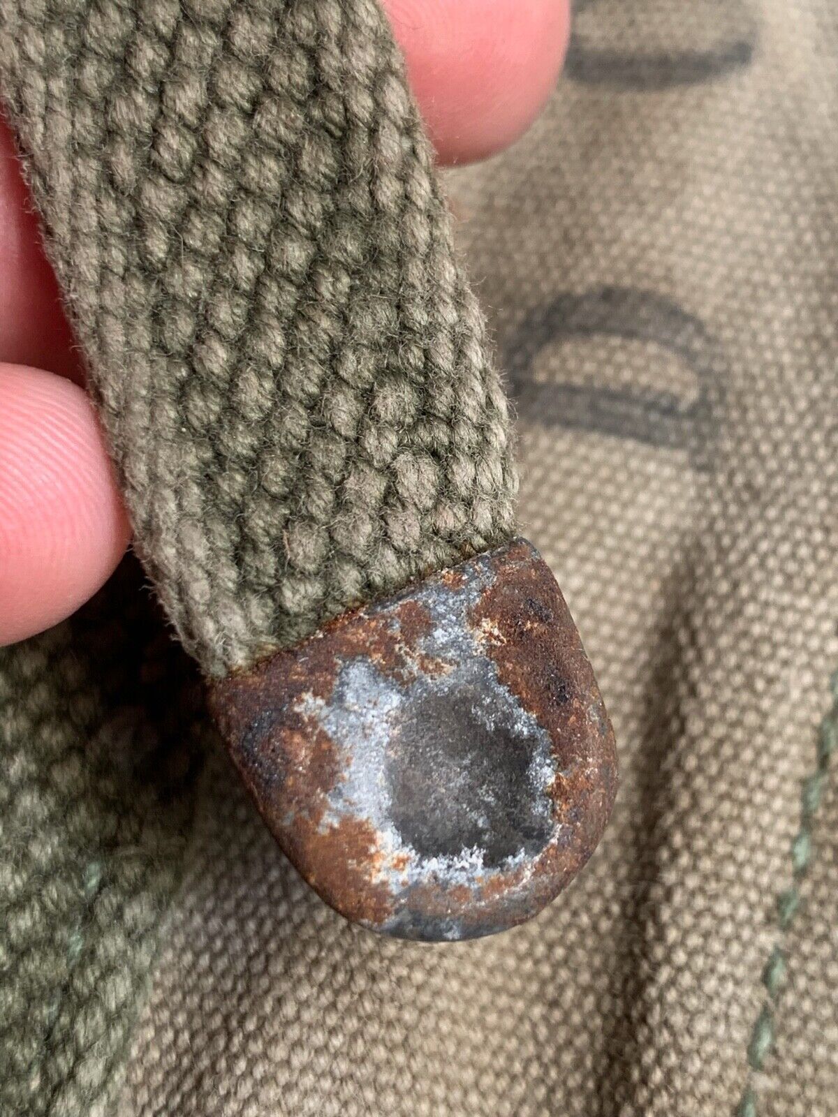 Original WW2 US Army M1928 Haversack Pack Tail - 1944 Dated - The Militaria Shop