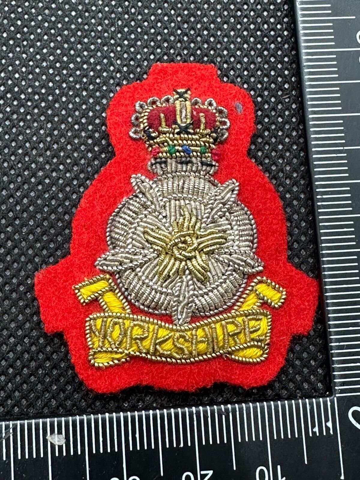 British Army Yorkshire Volunteers Bullion Cap / Beret / Blazer Badge - UK Made - The Militaria Shop
