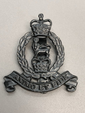 Genuine British Army Adjutant General's Corps Blackened Cap Badge - The Militaria Shop