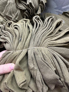 Original British Army WW2 New Old Stock Officers Wool Khaki Socks - Varied Sizes - The Militaria Shop
