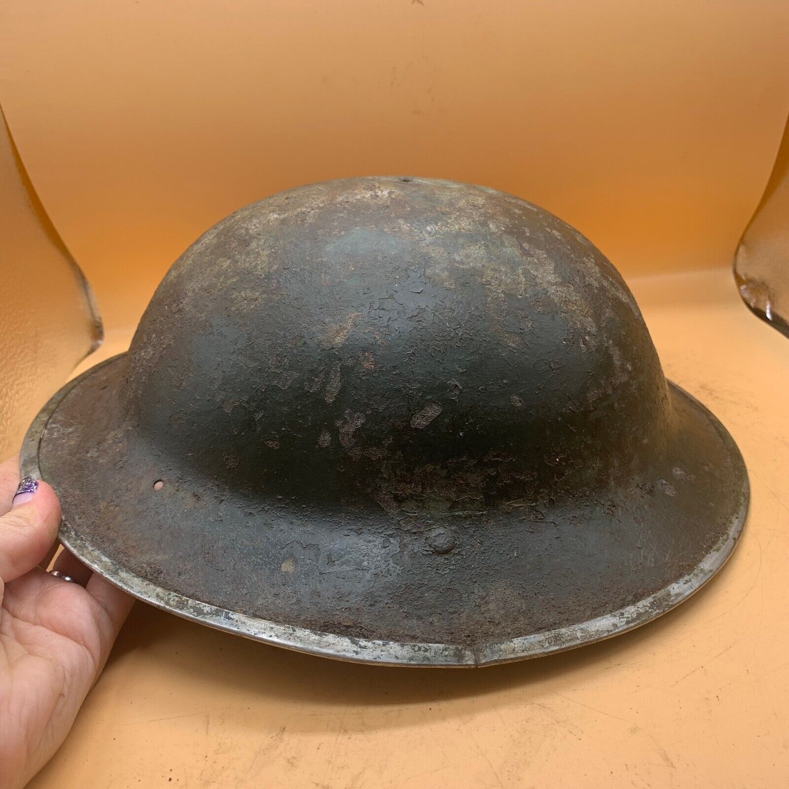 Original WW2 South African Army Mk2 Brodie Helmet - British Style Combat Helmet - The Militaria Shop