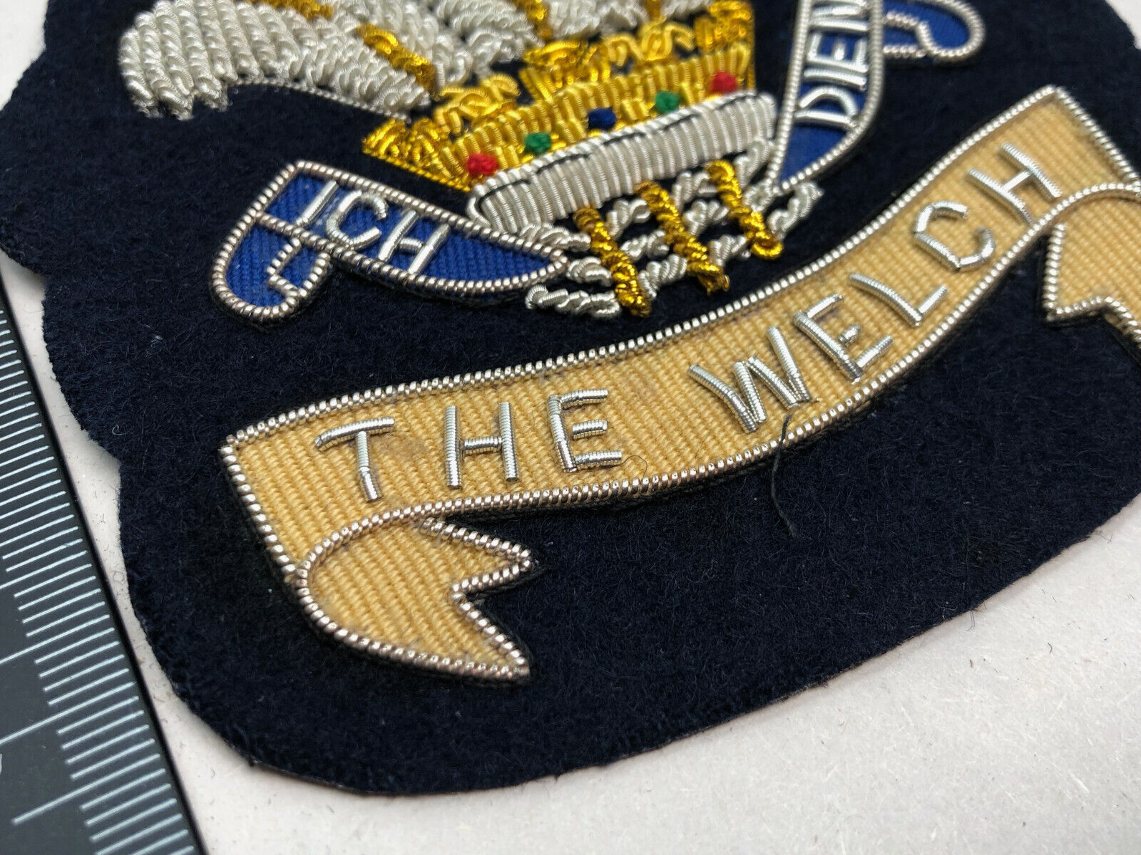 British Army Bullion Embroidered Blazer Badge - The Welch Regiment - The Militaria Shop