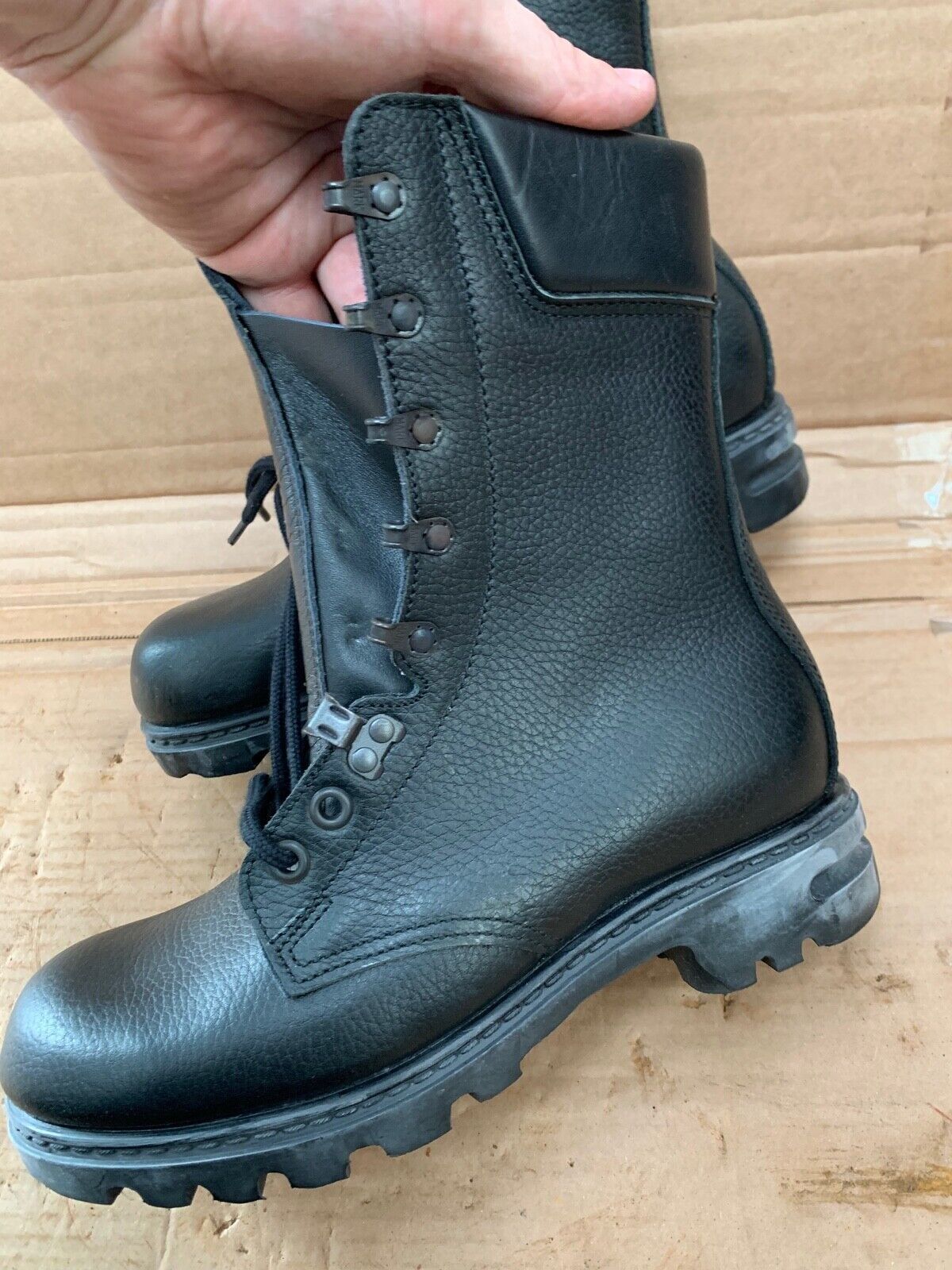 Army Boots Genuine Dutch Military Combat Leather High Leg Tactical Hiking Boots - The Militaria Shop